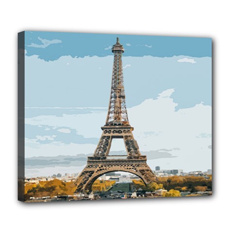 The Eiffel Tower  Deluxe Canvas 24  X 20  (stretched) by ArtsyWishy