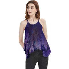 Winter Nights In The Forest Flowy Camisole Tank Top by ArtsyWishy