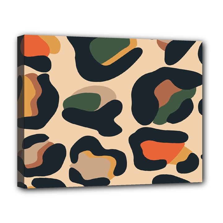 Exotic Leopard Skin Design Canvas 14  x 11  (Stretched)