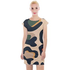 Exotic Leopard Skin Design Cap Sleeve Bodycon Dress by ArtsyWishy