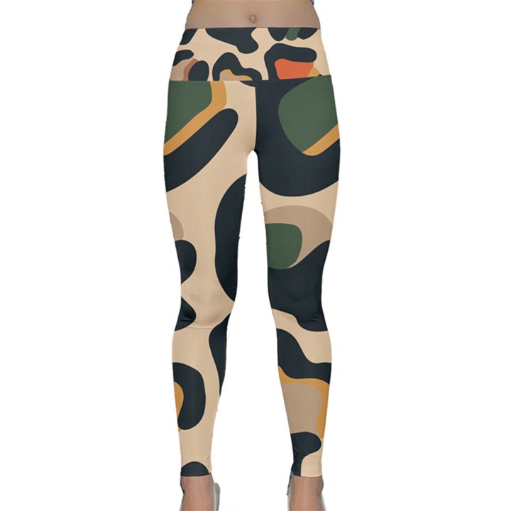 Exotic Leopard Skin Design Lightweight Velour Classic Yoga Leggings