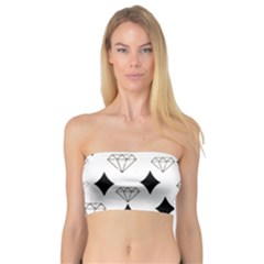 Black & Gold Diamond Design Bandeau Top by ArtsyWishy