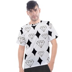 Black & Gold Diamond Design Men s Sport Top by ArtsyWishy