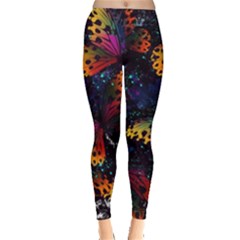 Butterfly Floral Pattern Leggings 