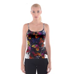 Butterfly Floral Pattern Spaghetti Strap Top