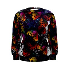 Butterfly Floral Pattern Women s Sweatshirt