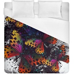 Butterfly Floral Pattern Duvet Cover (king Size)