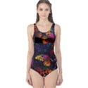 Butterfly Floral Pattern One Piece Swimsuit View1