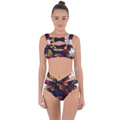 Butterfly Floral Pattern Bandaged Up Bikini Set  by ArtsyWishy