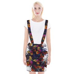 Butterfly Floral Pattern Braces Suspender Skirt