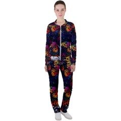 Butterfly Floral Pattern Casual Jacket and Pants Set