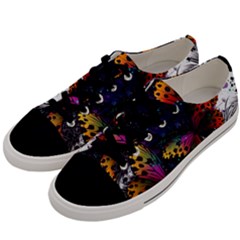 Butterfly Floral Pattern Men s Low Top Canvas Sneakers by ArtsyWishy