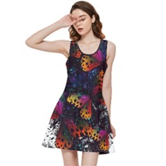 Butterfly Floral Pattern Inside Out Racerback Dress