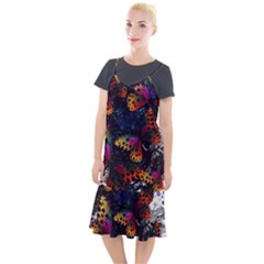 Butterfly Floral Pattern Camis Fishtail Dress