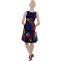 Butterfly Floral Pattern Knee Length Skater Dress View2