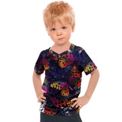 Butterfly Floral Pattern Kids  Sports Tee