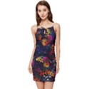 Butterfly Floral Pattern Summer Tie Front Dress View1