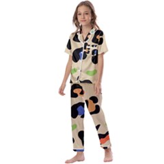 Animal Print Design Kids  Satin Short Sleeve Pajamas Set by ArtsyWishy