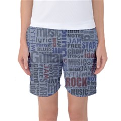 Dark Denim With Letters Women s Basketball Shorts by ArtsyWishy