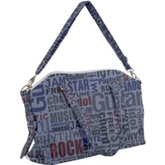 Dark Denim With Letters Canvas Crossbody Bag by ArtsyWishy