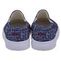 Dark Denim With Letters Kids  Canvas Slip Ons View4