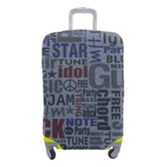 Dark Denim With Letters Luggage Cover (small) by ArtsyWishy