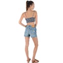 Dark Denim With Letters Woven Tie Front Bralet View2