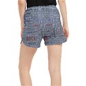 Dark Denim With Letters Runner Shorts View2