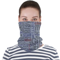 Dark Denim With Letters Face Seamless Bandana (adult) by ArtsyWishy