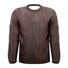 Leather Snakeskin Design Men s Long Sleeve Tee by ArtsyWishy