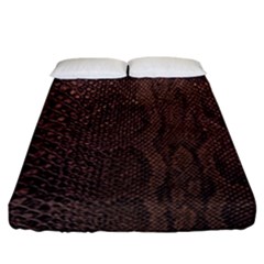 Leather Snakeskin Design Fitted Sheet (california King Size) by ArtsyWishy