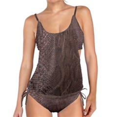 Leather Snakeskin Design Tankini Set