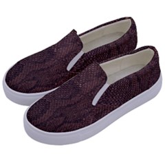 Leather Snakeskin Design Kids  Canvas Slip Ons by ArtsyWishy