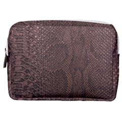 Leather Snakeskin Design Make Up Pouch (Medium)