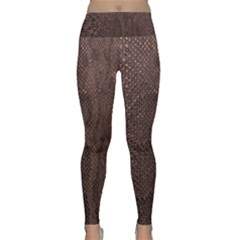 Leather Snakeskin Design Lightweight Velour Classic Yoga Leggings by ArtsyWishy