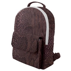 Leather Snakeskin Design Flap Pocket Backpack (small) by ArtsyWishy