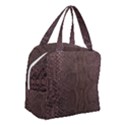 Leather Snakeskin Design Boxy Hand Bag View3