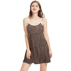 Leather Snakeskin Design Summer Frill Dress by ArtsyWishy