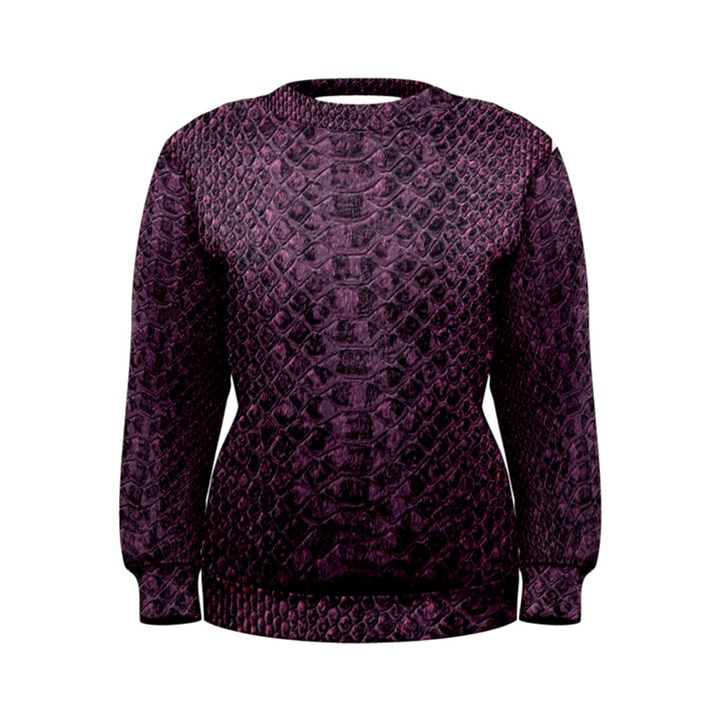 Purple Leather SnakeSkin Design Women s Sweatshirt