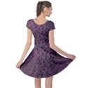 Purple Leather SnakeSkin Design Cap Sleeve Dress View2