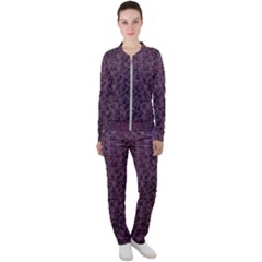 Purple Leather Snakeskin Design Casual Jacket And Pants Set by ArtsyWishy