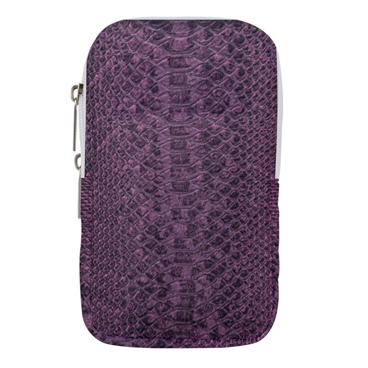 Purple Leather SnakeSkin Design Waist Pouch (Small)