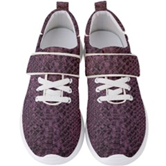 Purple Leather Snakeskin Design Men s Velcro Strap Shoes by ArtsyWishy