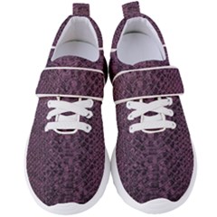 Purple Leather Snakeskin Design Women s Velcro Strap Shoes by ArtsyWishy