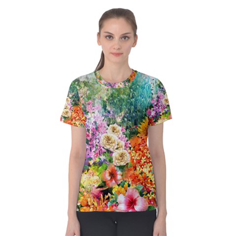 Forest Flowers  Women s Cotton Tee by ArtsyWishy