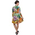 Forest Flowers  Long Sleeve Chiffon Shirt Dress View2