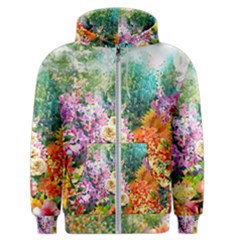 Forest Flowers  Men s Zipper Hoodie