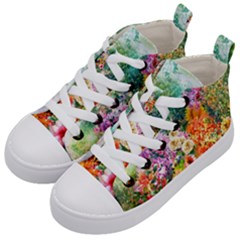 Forest Flowers  Kids  Mid-top Canvas Sneakers by ArtsyWishy