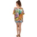 Forest Flowers  Off Shoulder Short Sleeve Top View2