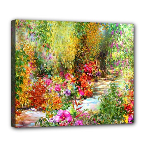 Forest Flowers  Deluxe Canvas 24  X 20  (stretched) by ArtsyWishy